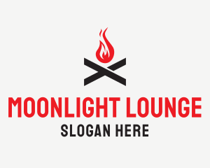 Nightlife - Flame Fire Letter X logo design
