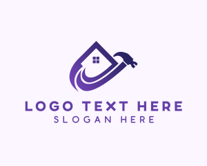 Construction - Handyman Hammer Repair logo design