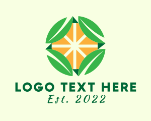 Solar - Sun Leaf Farm logo design