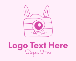 Camera Store - Pink Bunny Camera logo design