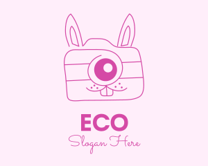 Photo Studio - Pink Bunny Camera logo design