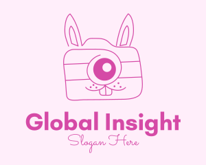 Photo Editing - Pink Bunny Camera logo design