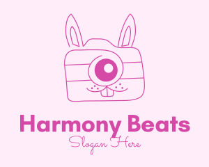 Digital Camera - Pink Bunny Camera logo design
