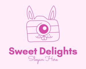 Pink Bunny Camera logo design