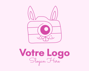 Image - Pink Bunny Camera logo design