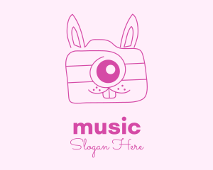 Photographer - Pink Bunny Camera logo design