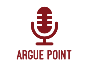 Debate - Red Podcast Microphone logo design