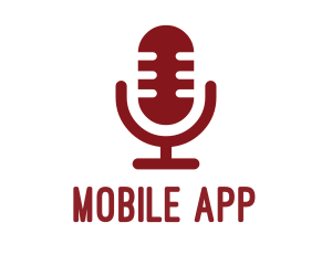 Singer - Red Podcast Microphone logo design