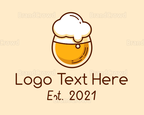 Round Beer Glass Logo