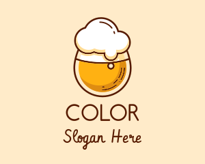 Round Beer Glass Logo