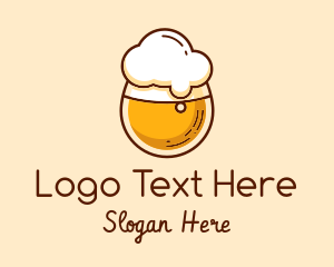 Round Beer Glass Logo