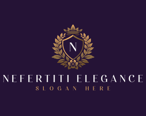 Crest Floral Crown logo design