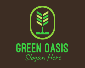 Green Organic Plant logo design