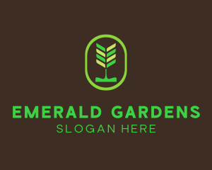 Green Organic Plant logo design