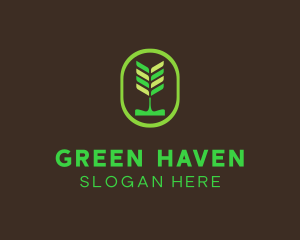 Green Organic Plant logo design