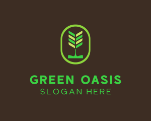 Green Organic Plant logo design