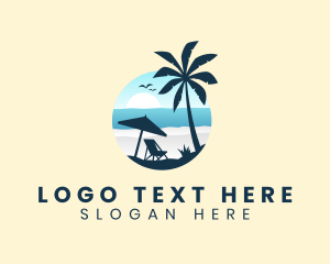 Tropical Island Beach logo design