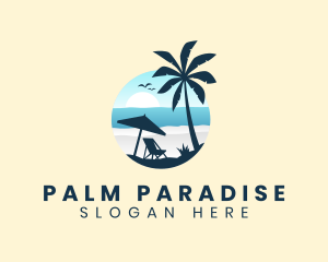 Tropical Island Beach logo design