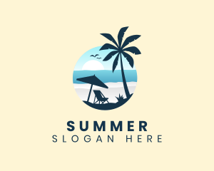 Tropical Island Beach logo design