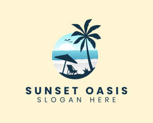 Tropical Island Beach logo design