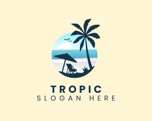 Tropical Island Beach logo design