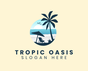 Tropical Island Beach logo design