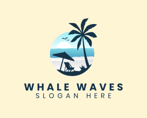 Tropical Island Beach logo design