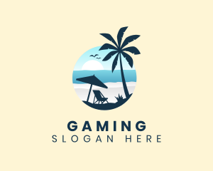 Tour Agency - Tropical Island Beach logo design