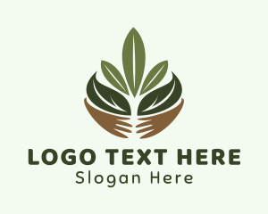 Vegan - Backyard Gardening Planting logo design