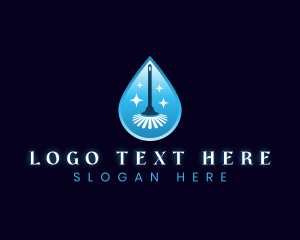 Cleaning Mop Sanitation logo design