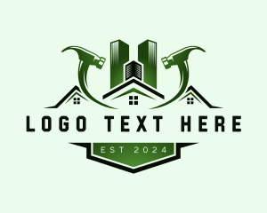 Carpentry - Hammer Tools Construction logo design