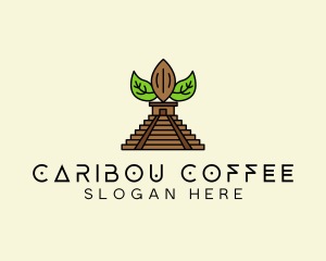 Mayan Pyramid Coffee logo design