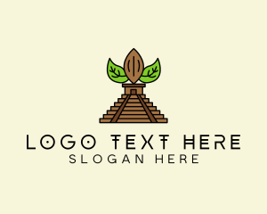 Ethnic - Mayan Pyramid Coffee logo design