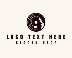 Record Label - Music Record Lady logo design