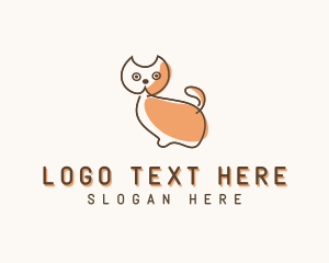 Adorable - Minimalist Kitty Cat logo design