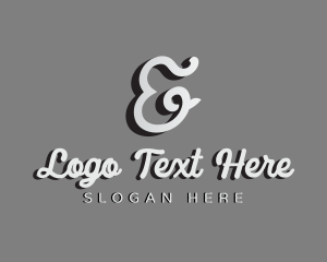 Retro - Generic Cursive Shadow Letter E logo design