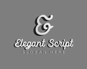 Generic Cursive Shadow Letter E logo design