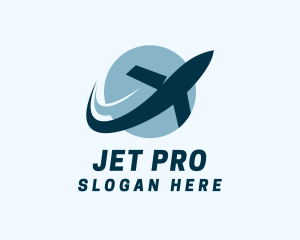 Jet Plane Courier Service logo design