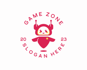 Video Games - Cute Girl Robot logo design