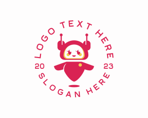 App - Cute Girl Robot logo design