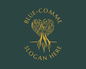 Conservation - Elegant Golden Eco Tree logo design