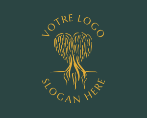 Park - Elegant Golden Eco Tree logo design