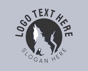 Creature - Wolf Howl Hunting logo design