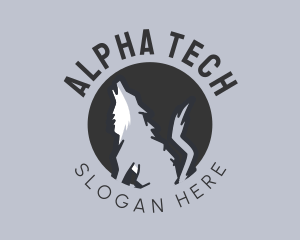 Alpha - Wolf Howl Hunting logo design