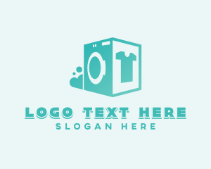 Dry Cleaning - Laundromat Clothes Washing logo design