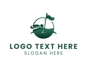 Golf Ball - Golf Course Field logo design