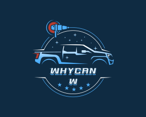 Car Care - Pick Up Truck Polishing logo design