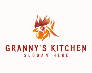 Chicken Flaming Restaurant logo design