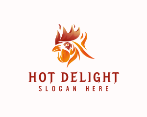 Chicken Flaming Restaurant logo design