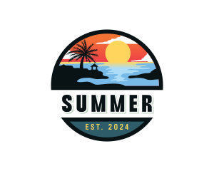 Resort Beach Vacation logo design